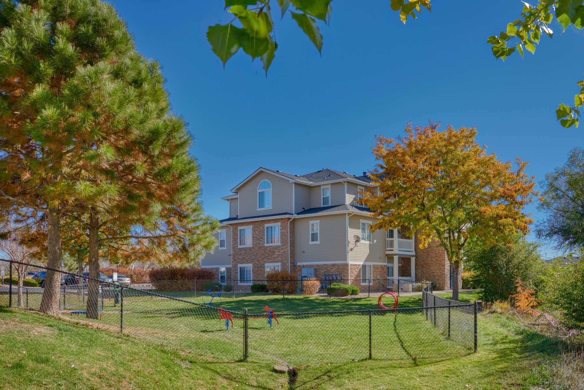 Dog park at Westridge Apartments in Aurora, Colorado