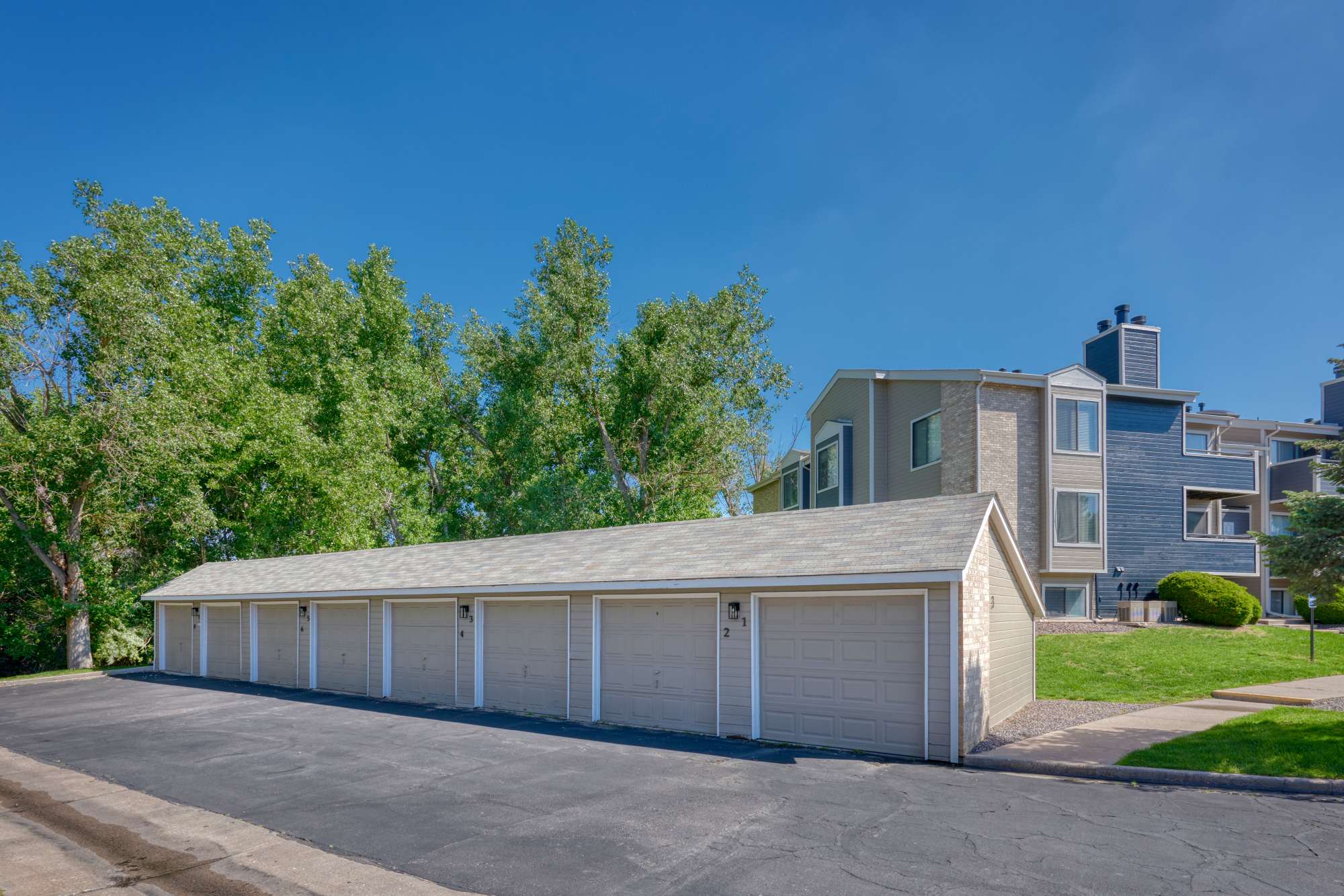 Enjoy the convenience of your own garage at Alton Green Apartments in Denver, Colorado