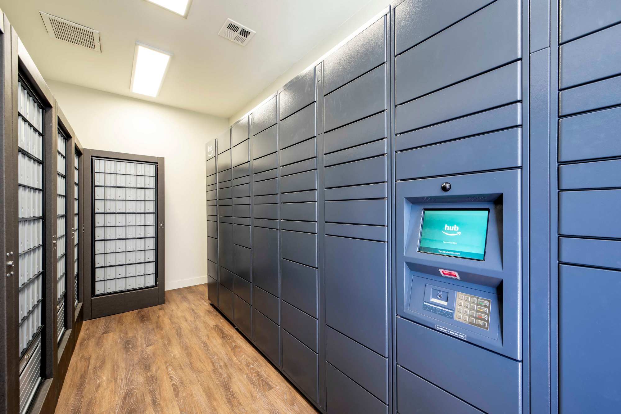  Package room at Sierra Del Oro Apartments in Corona, California
