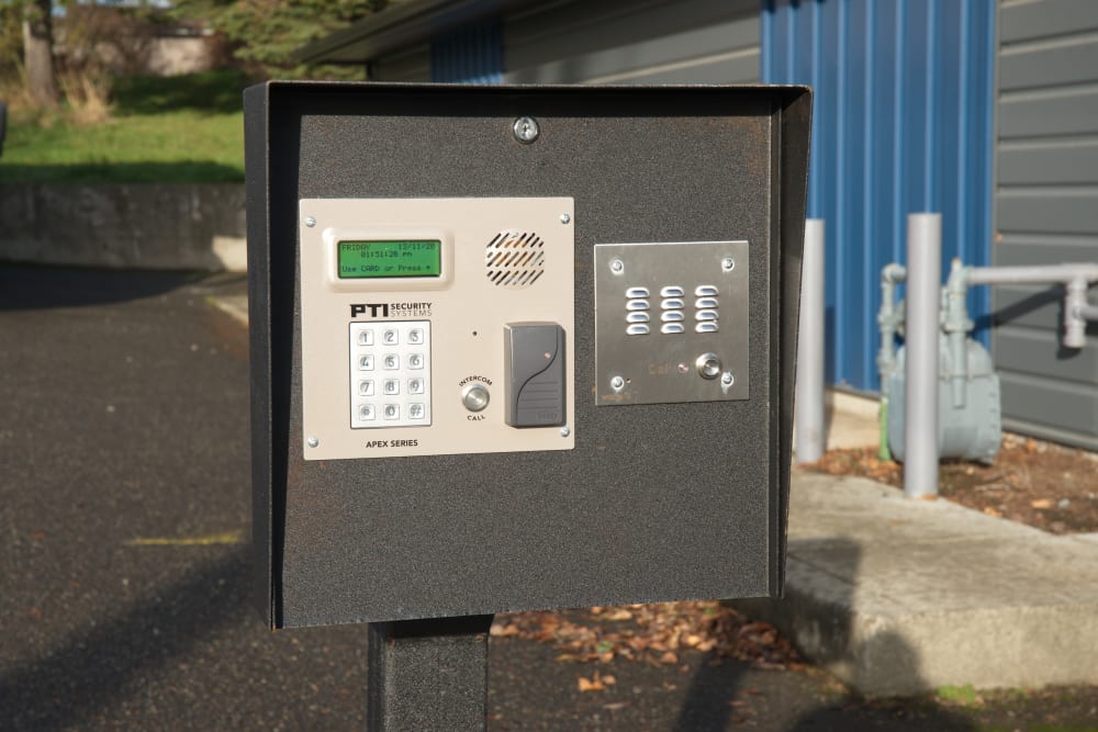 Keypad at Urban Storage on Bennett in Bellingham, Washington.