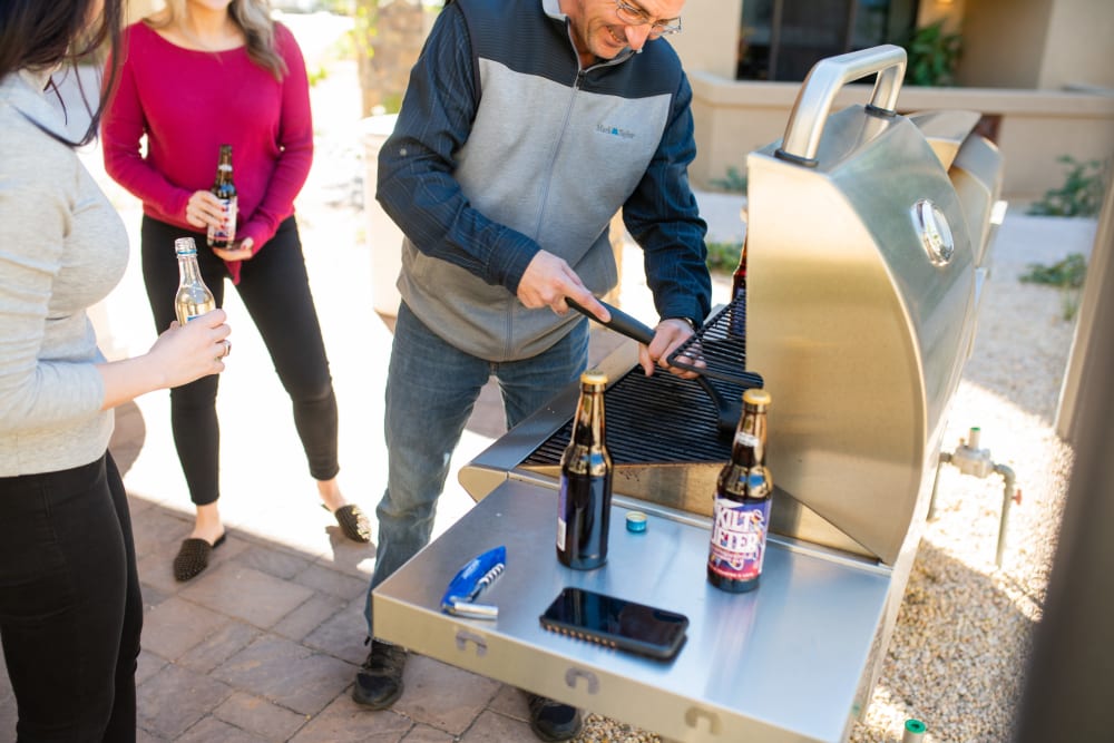 Residents grilling at Ravenwood Heights in Tempe, Arizona