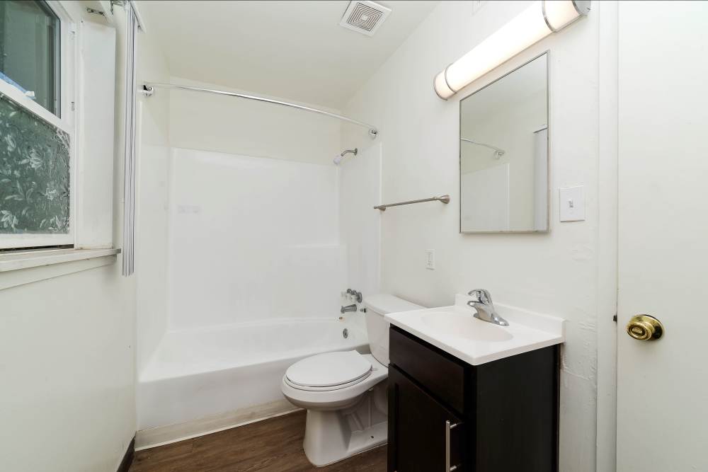 Apartment bathroom at Magnolia Terrace in Tallahassee, Florida