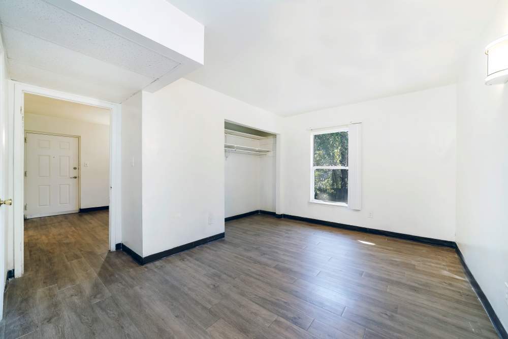Bedroom with walk-in closet at Magnolia Terrace in Tallahassee, Florida