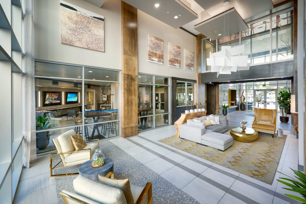 Interior Clubhouse Lounge of Helios in Englewood, Colorado