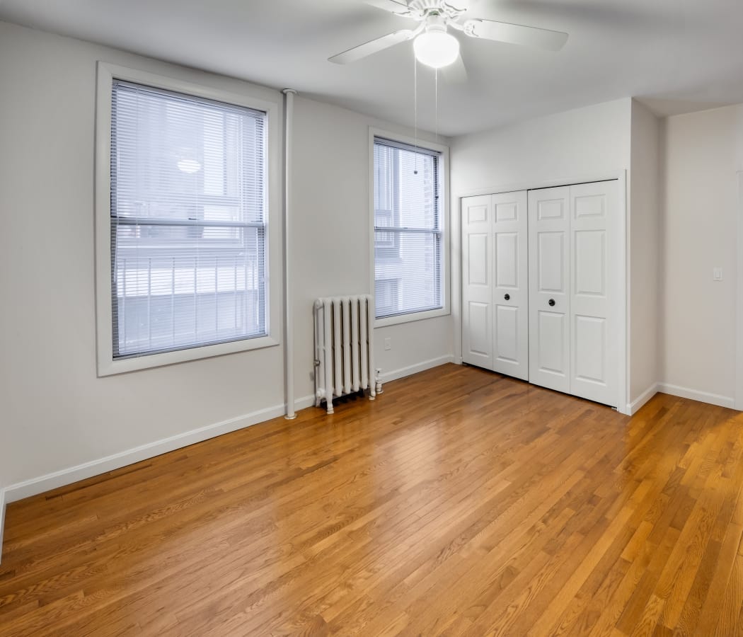 Naturally lit room at Burbank Apartments in Boston, Massachusetts