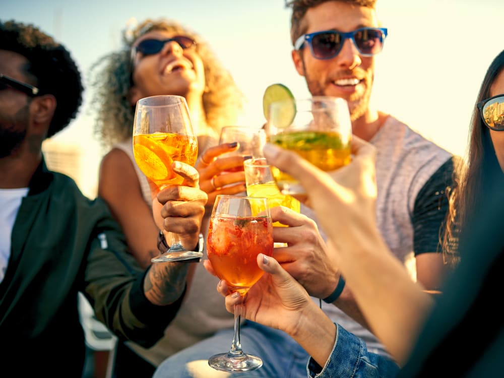 Residents toasting to a good time near Aviva in Mesa, Arizona