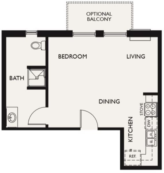 Plan G floor plans at The Inn at Greenwood Village in Greenwood Village, Colorado