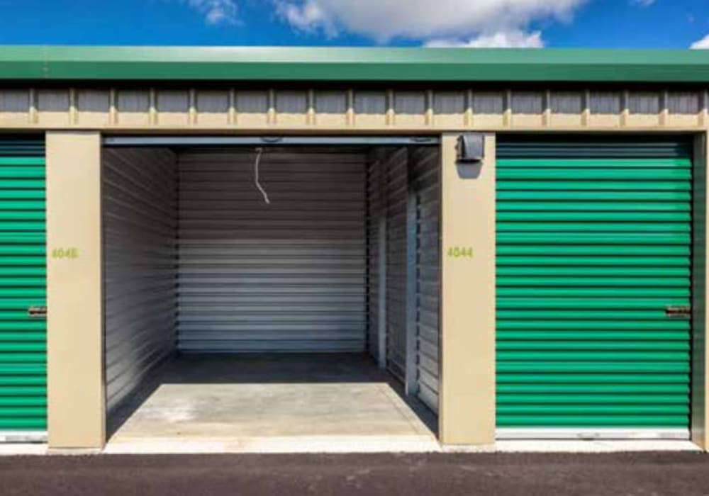 Outdoor self storage units for rent at BuxBear Storage Springfield Main Street in Springfield, Oregon