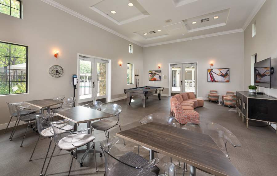 Community clubhouse at Links at Westridge in Valencia, California, 