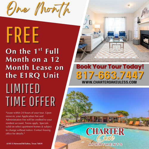 Specials at Charter Oak in Euless, Texas