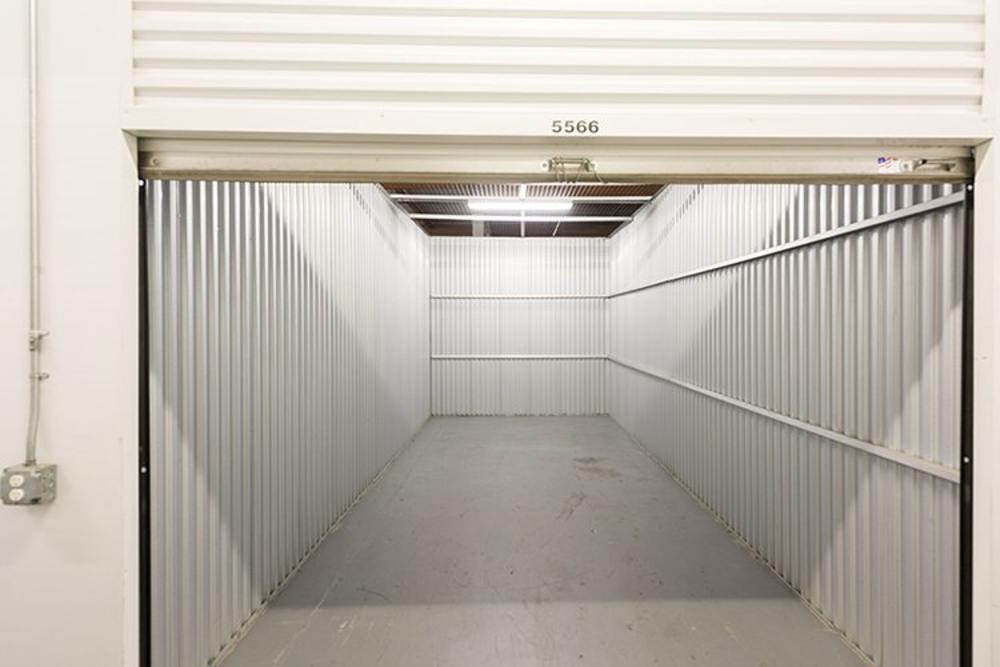 Interior unit opened at Lakewood Self Storage in Lakewood, California