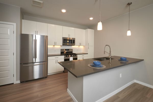 Luxurious bathroom at Hawthorne Hill Apartments in Thornton Colorado