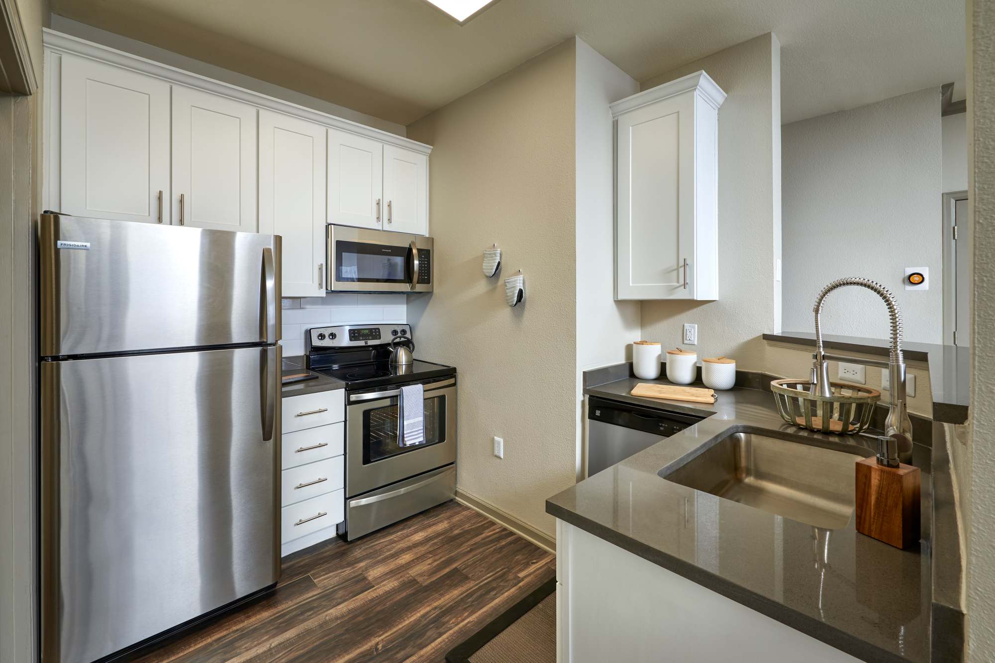 Fully equipped kitchen at Gateway Park Apartments in Denver, Colorado