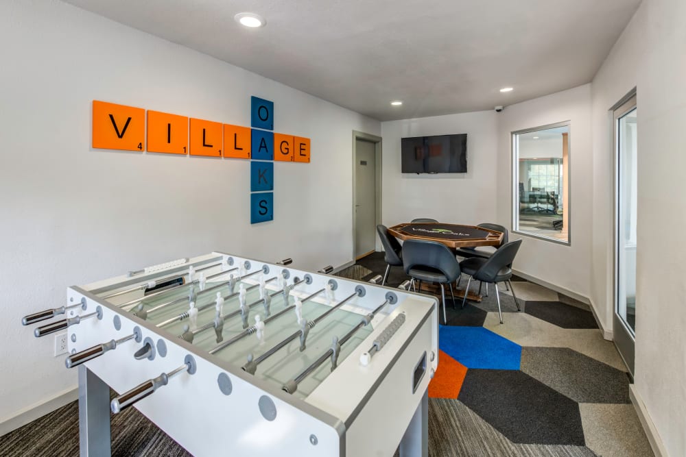 Game room at Village Oaks in Chino Hills, California