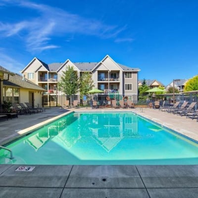 Sparkling pool at The Jones in Hillsboro, Oregon