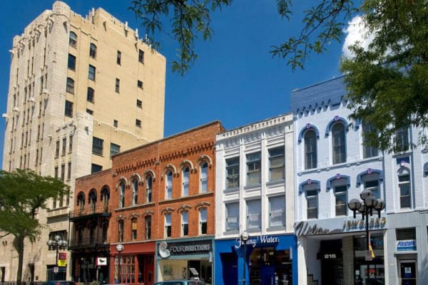 Ann Arbor downtown near Ann Arbor Woods Apartments in Ann Arbor, Michigan