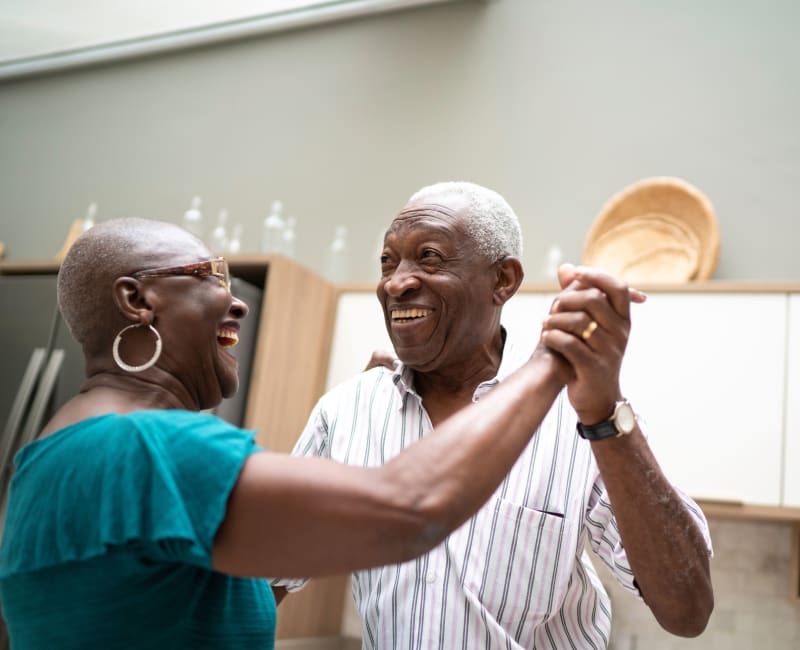 Residents dancing at York Gardens in Edina, Minnesota