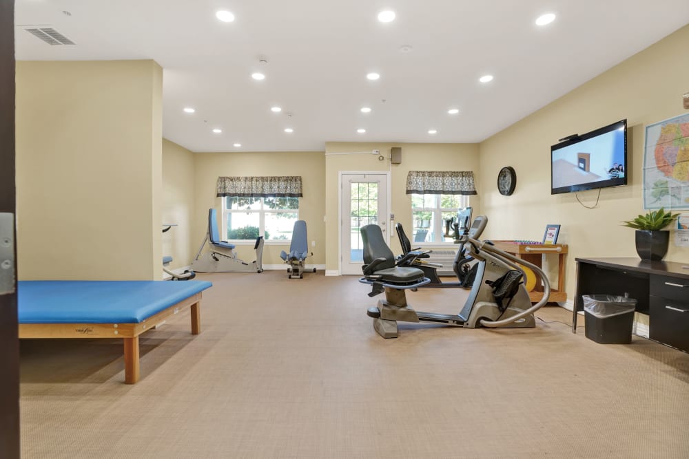 An exercise room at Dale Commons in Modesto, California