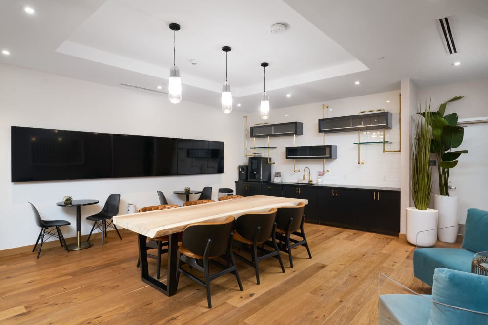 Large community area with plenty of seating at ParkLine Miami in Miami, Florida