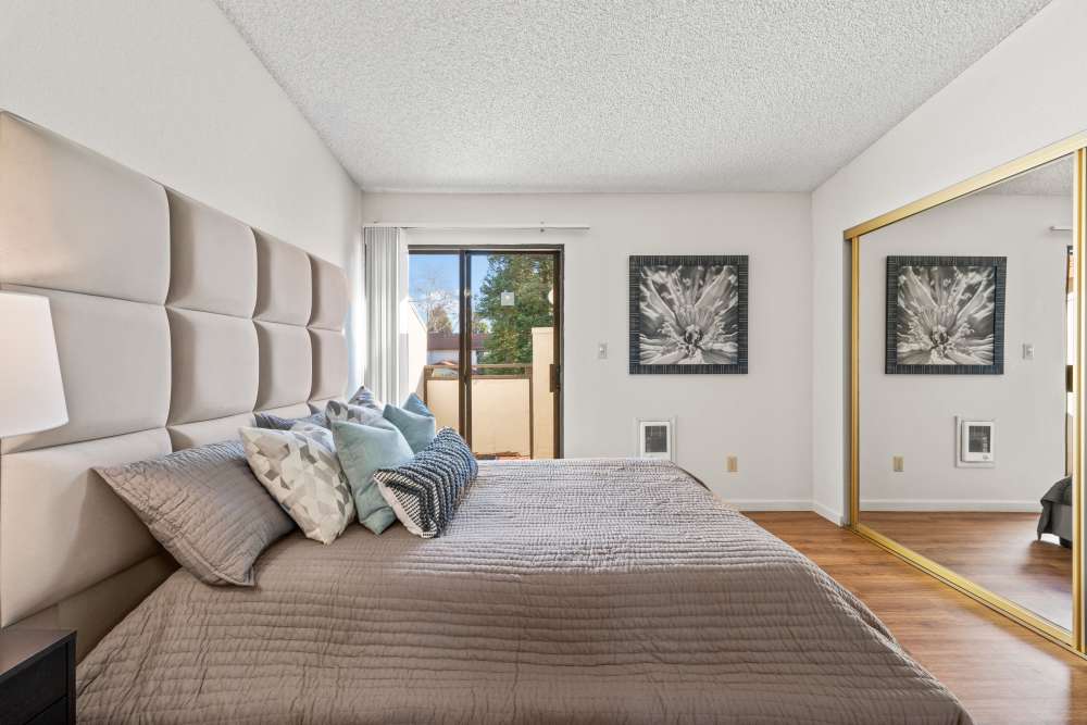 Apartment bedroom at Ardenwood Forest Rental Condominiums in Fremont, California