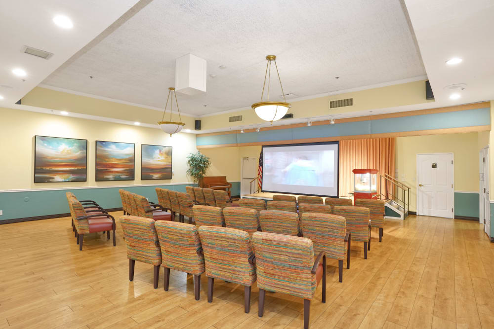 Theater viewing room at Cottonwood Creek in Salt Lake City, Utah