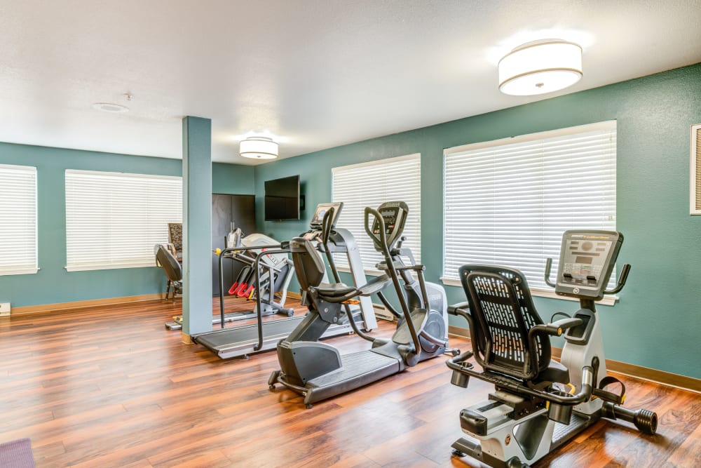 Gym area at Maple Ridge Senior Living in Ashland, Oregon