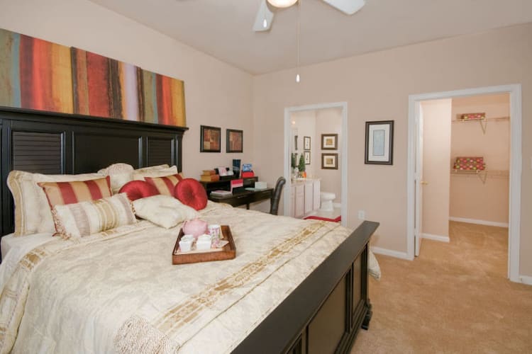 Comfy bedroom at Preston View in Morrisville, North Carolina