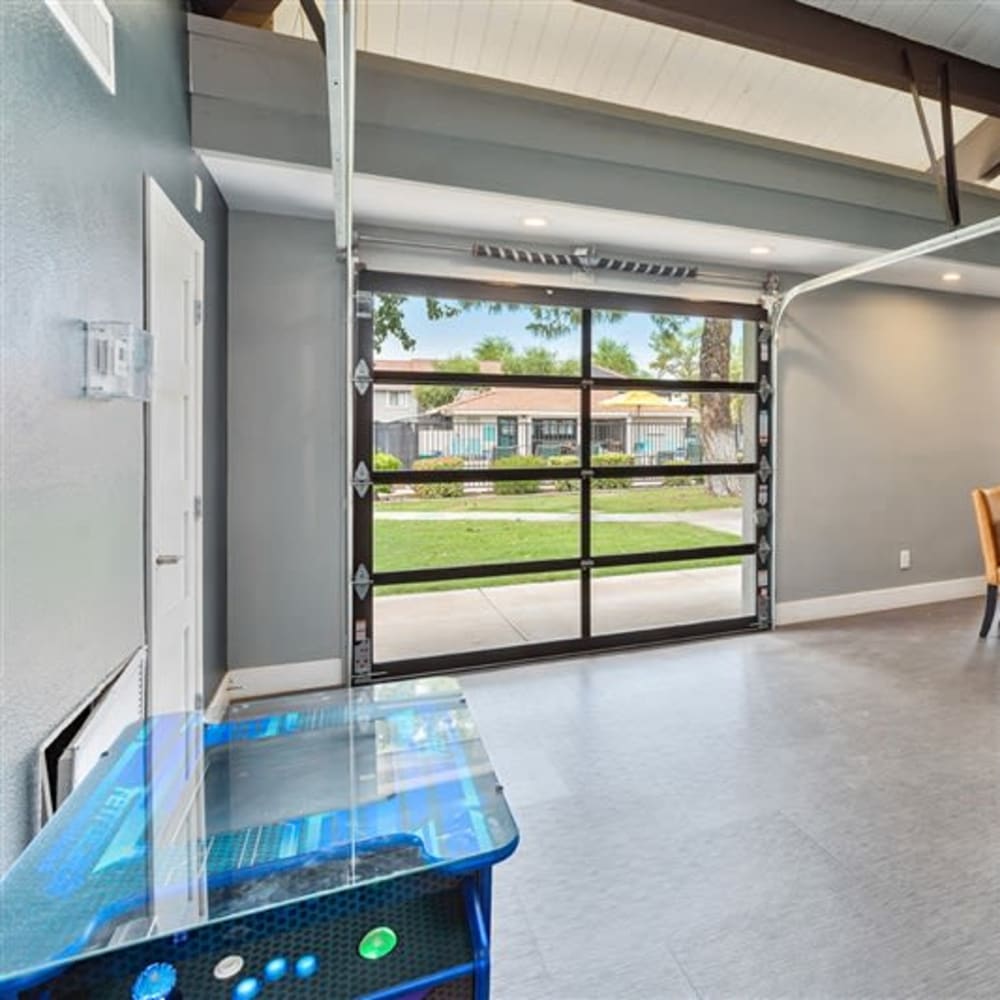 A clubhouse with a spacious game room at Argenta Apartments in Mesa, Arizona