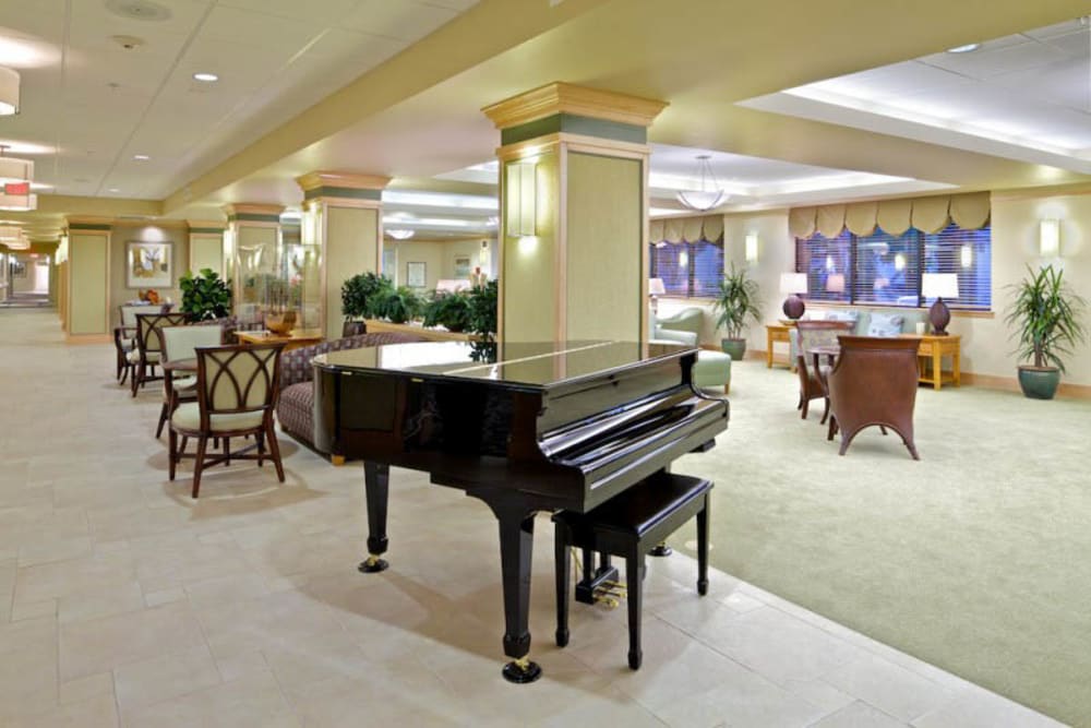 A piano at Merrill Gardens at Bankers Hill in San Diego, California. 