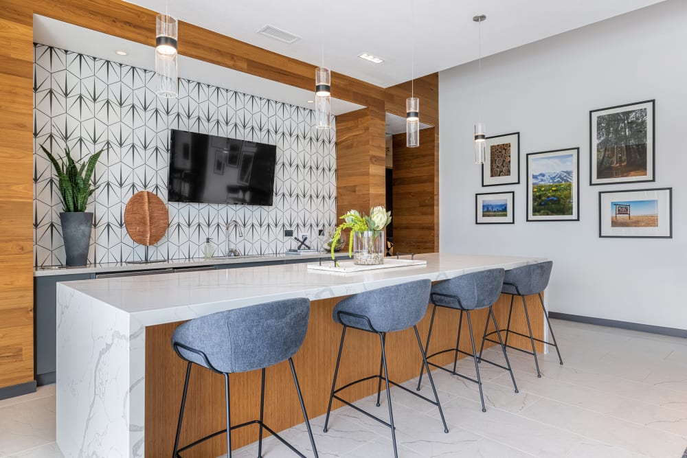 Community dining area at Marq Promenade in Westminster, Colorado