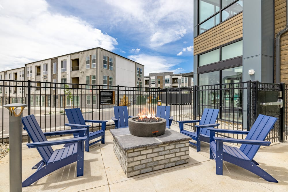 Patio seating at Marq Promenade in Westminster, Colorado