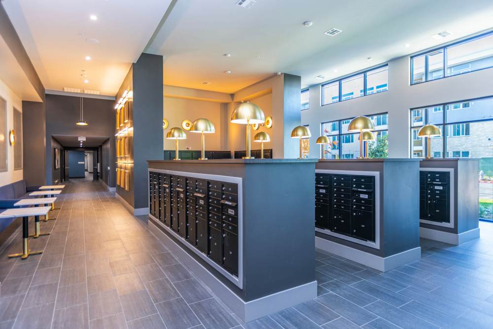 Parcel room at Zeta Luxury Apartments in Sacramento, California