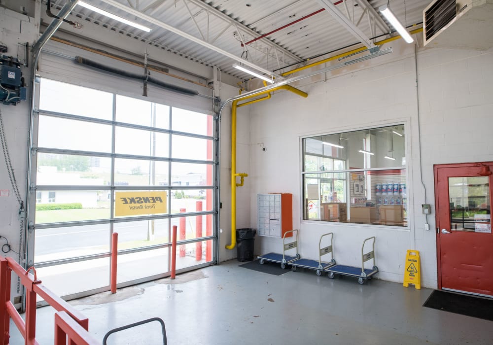 Loading area at National Self Storage in Kitchener, Ontario