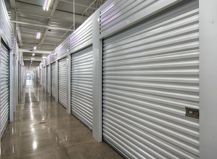 Indoor storage units at Metro Self Storage in Austell, Georgia