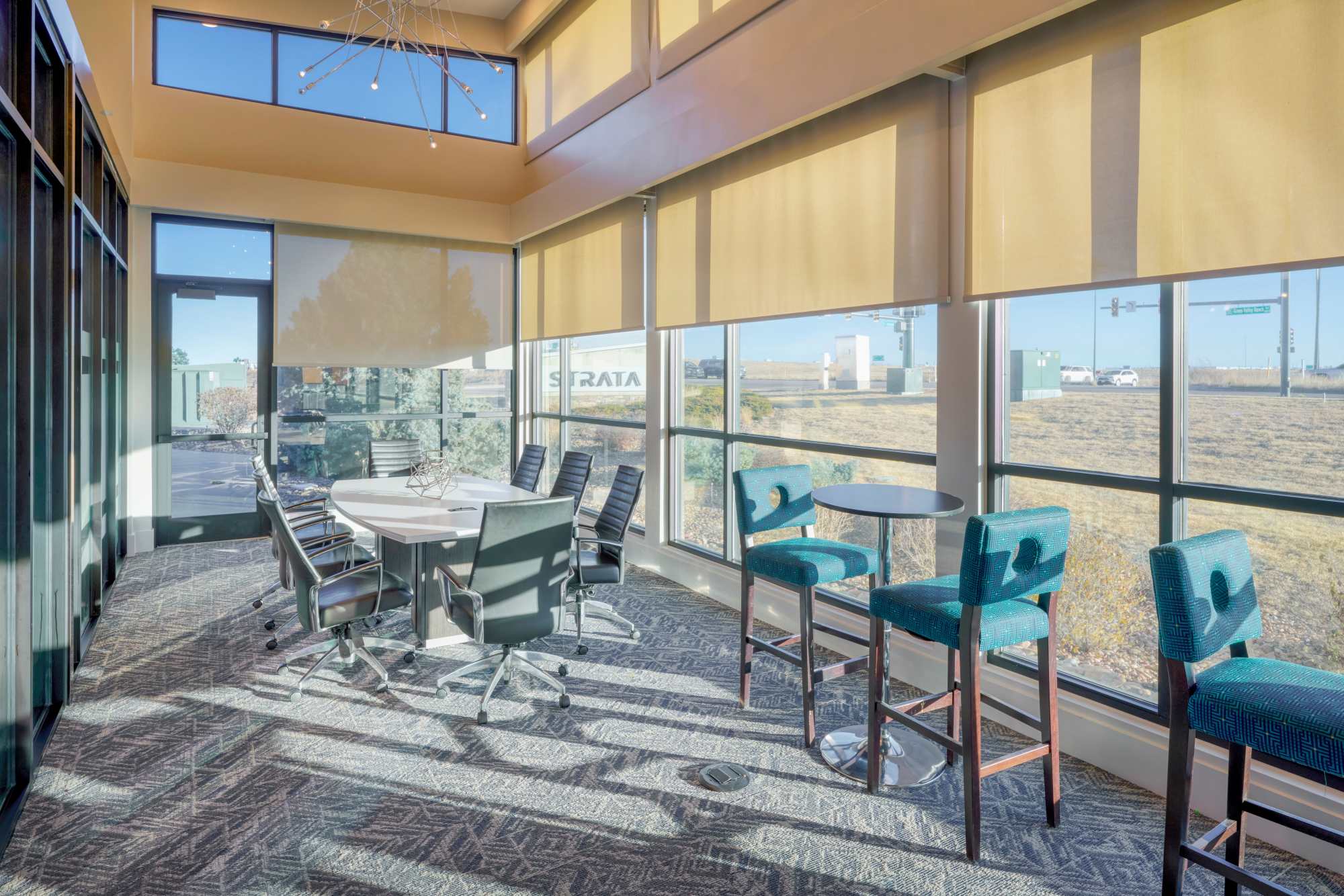 Meeting room at Strata Apartments in Denver, Colorado  