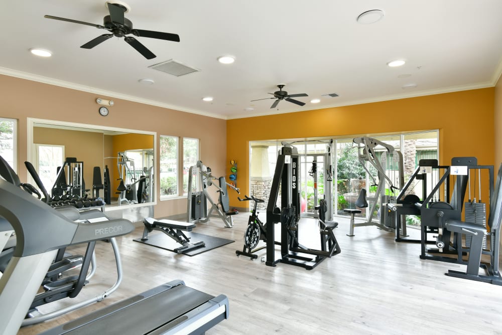 Onsite fitness center at Emerald Park Apartment Homes in Dublin, California