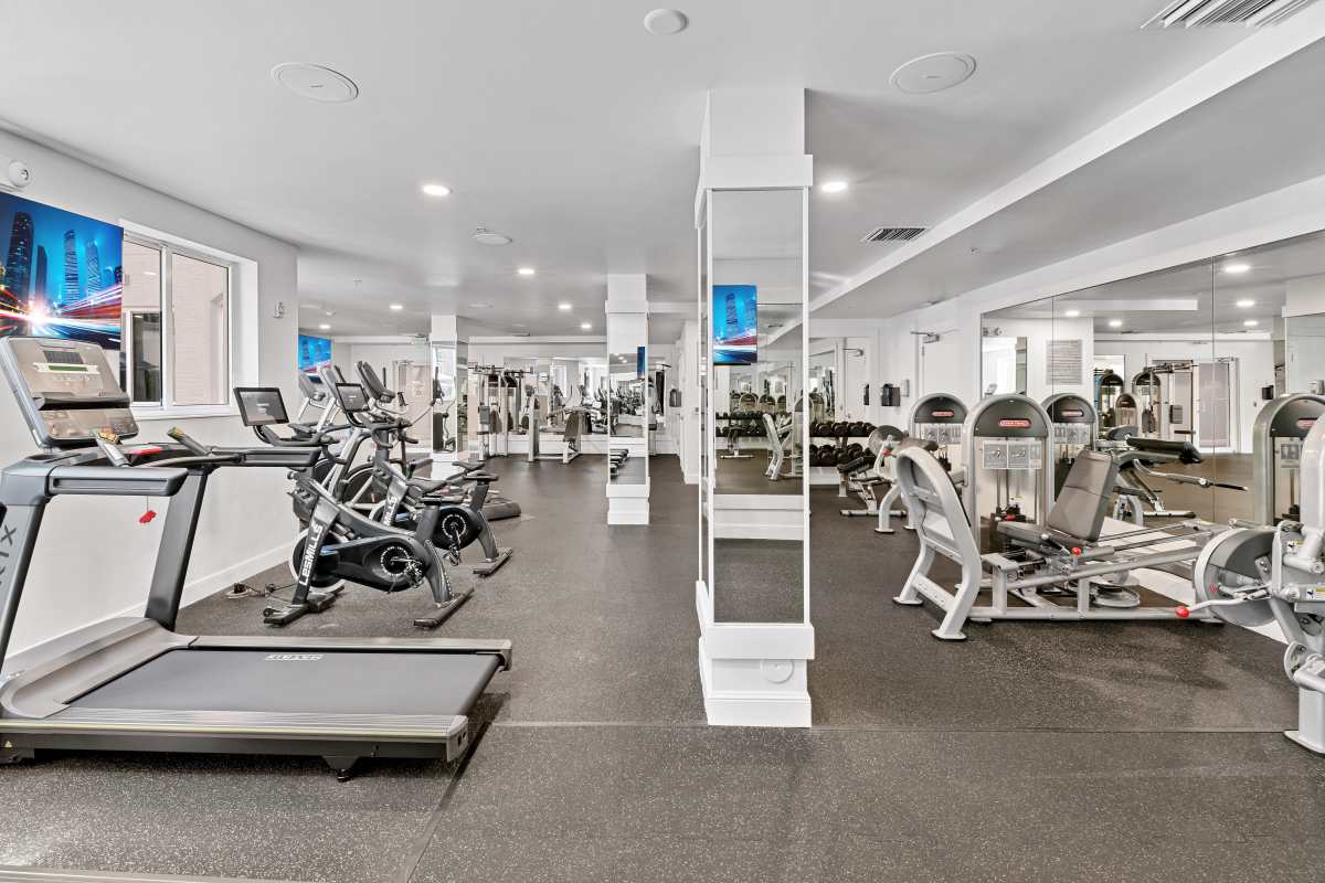  Resident fitness center at Red Road Commons, South Miami, Florida