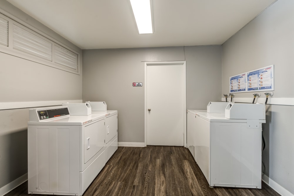 The laundry facilities at Kendallwood Apartments in Whittier, California