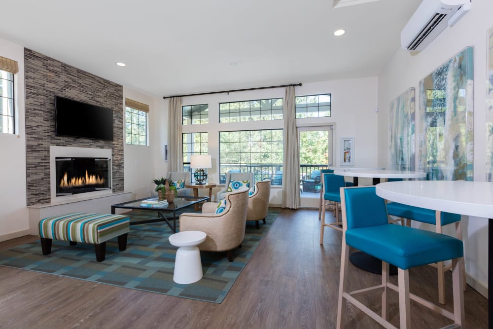 Community club house area at Madison Sammamish Apartments in Sammamish, Washington