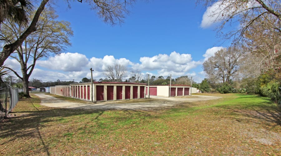 Outdoor storage units at KO Storage in Starke, Florida