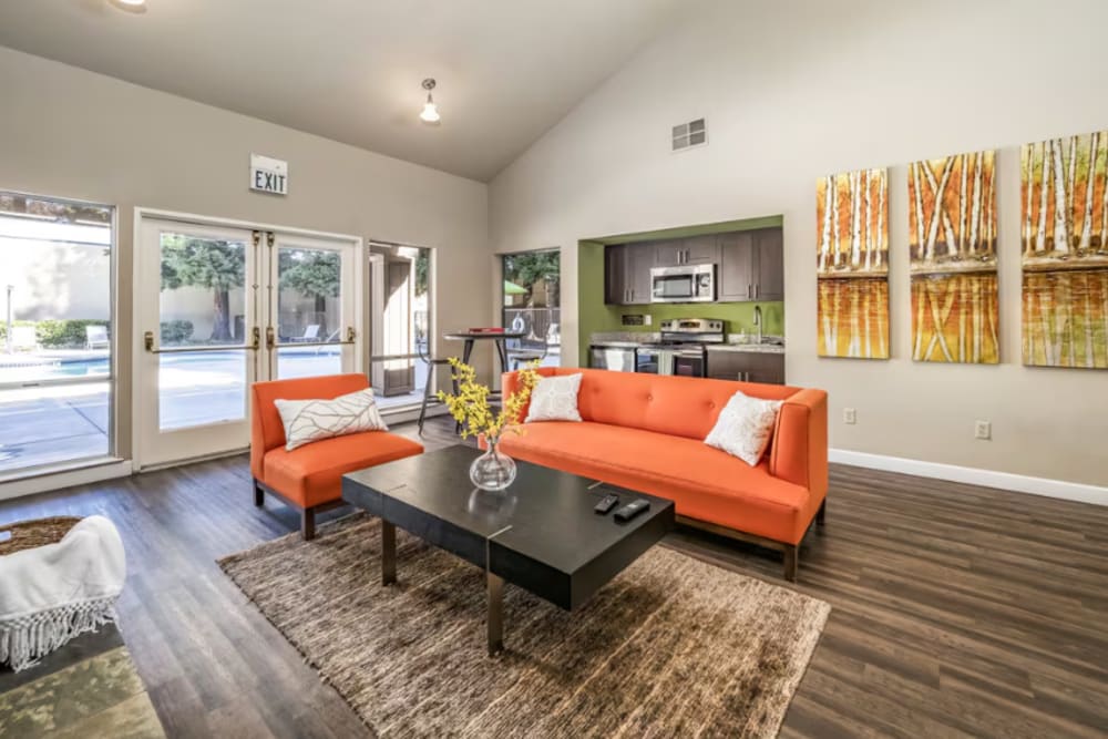 Luxury clubhouse at Cameron Oaks Apartment Homes in Cameron Park,California