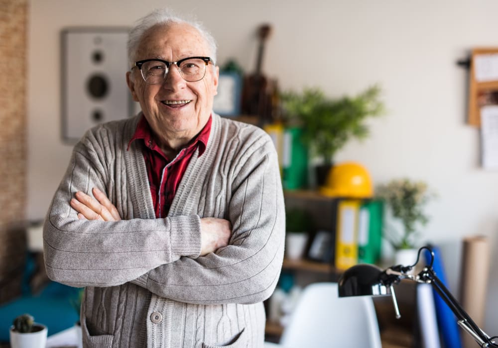 A resident smiling at Careage Home Health in Dupont, Washington. 