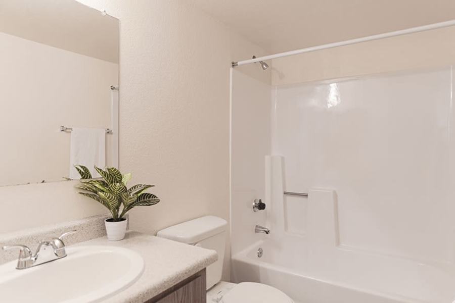 Bathroom with a large counter at Ashford Park in Sacramento, California