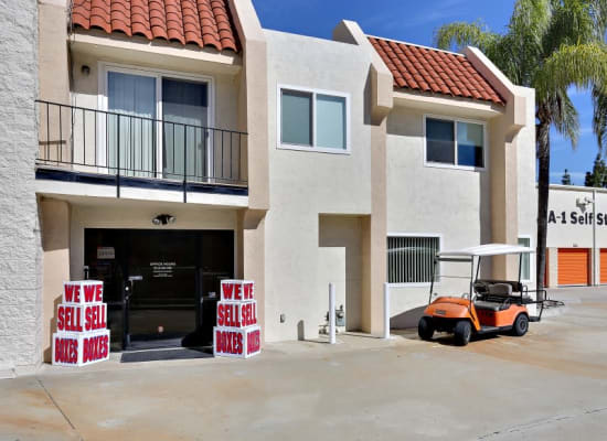 Front entry to A-1 Self Storage in San Diego, California