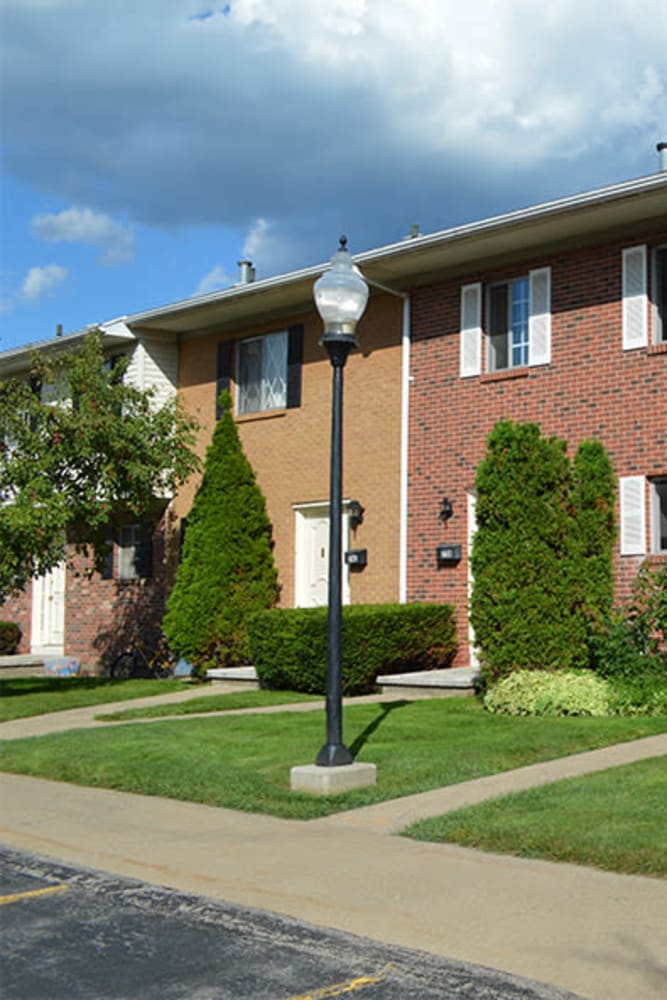 Entrance to Elmwood Terrace Apartments & Townhomes in Rochester, New York