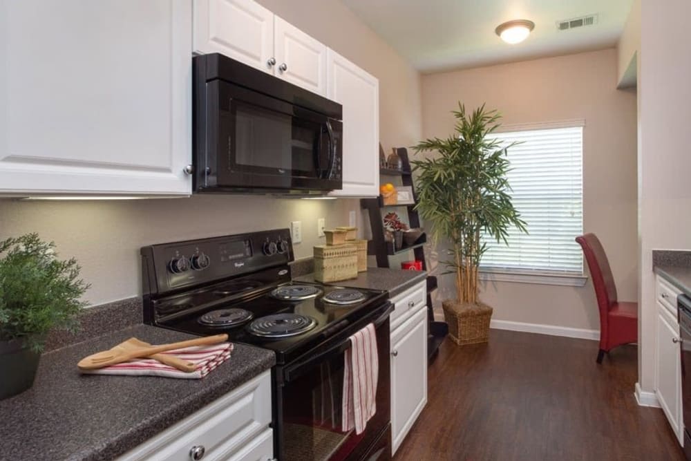 Modern and spacious kitchen at The Verandas at Timberglen in Dallas, Texas