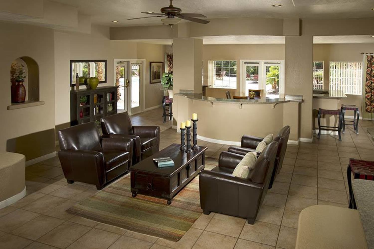 Well appointed living room at 3055 Las Vegas in Las Vegas, Nevada