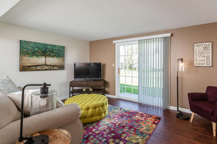 Maplewood Estates Apartments in Hamburg, New York showcase a beautiful living room