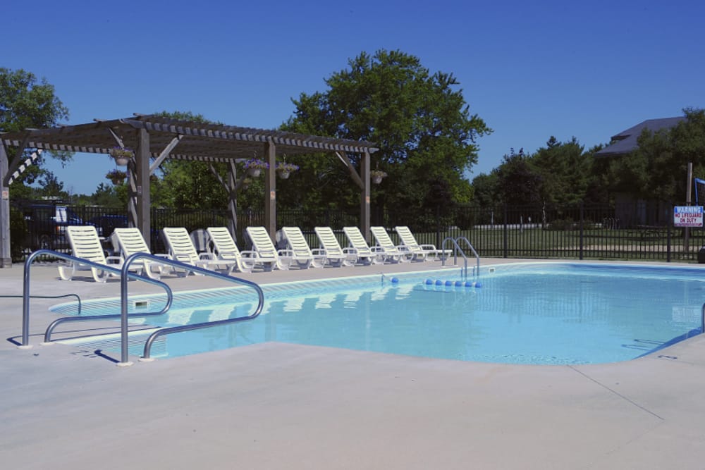 The apartments for rent in Nashotah, WI, features a resort-style pool