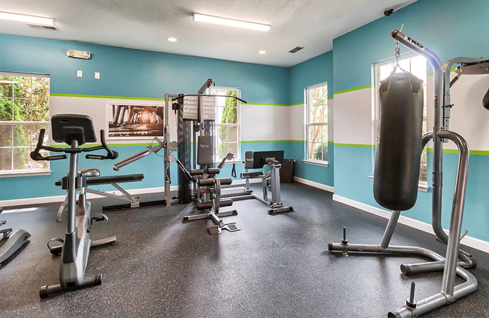 Fitness center at Main Street Apartments in Huntsville, Alabama